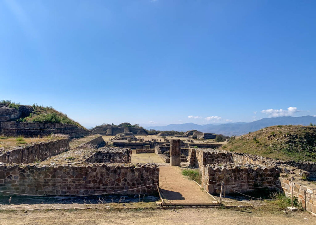 Visiting the ruins of Monte Albán near Oaxaca